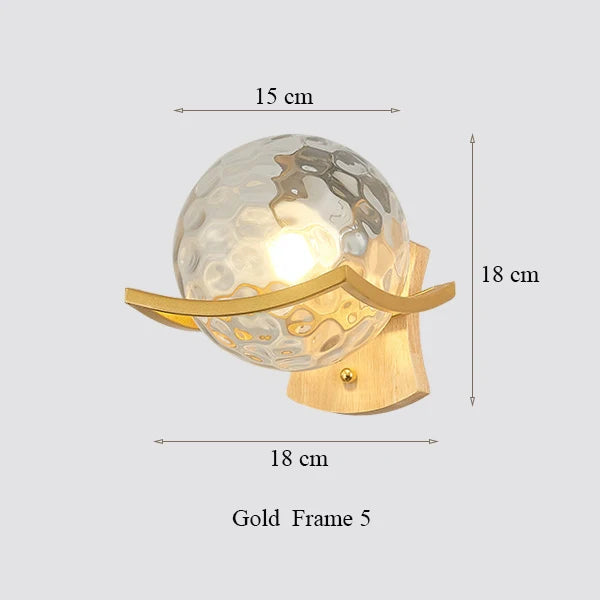 DecorBites™ Japanese Moon Wood Wall Lamp - Minimalist Design - LED Sconce Lights