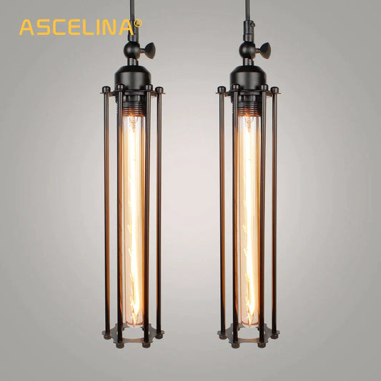 DecorBites™ Industrial Pendant Light: Vintage Retro Hanging Lamp for Restaurant and Home Decor