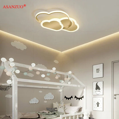 DecorBites™ Cloud Pink LED Ceiling Lamp for Children's Room - Dimmable Modern Lighting