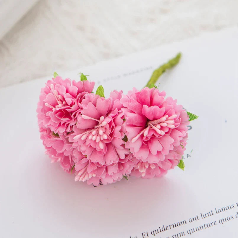 DecorBites™ Carnation Stamen Silk Flowers for Home Decor, Wedding, DIY, Gifts