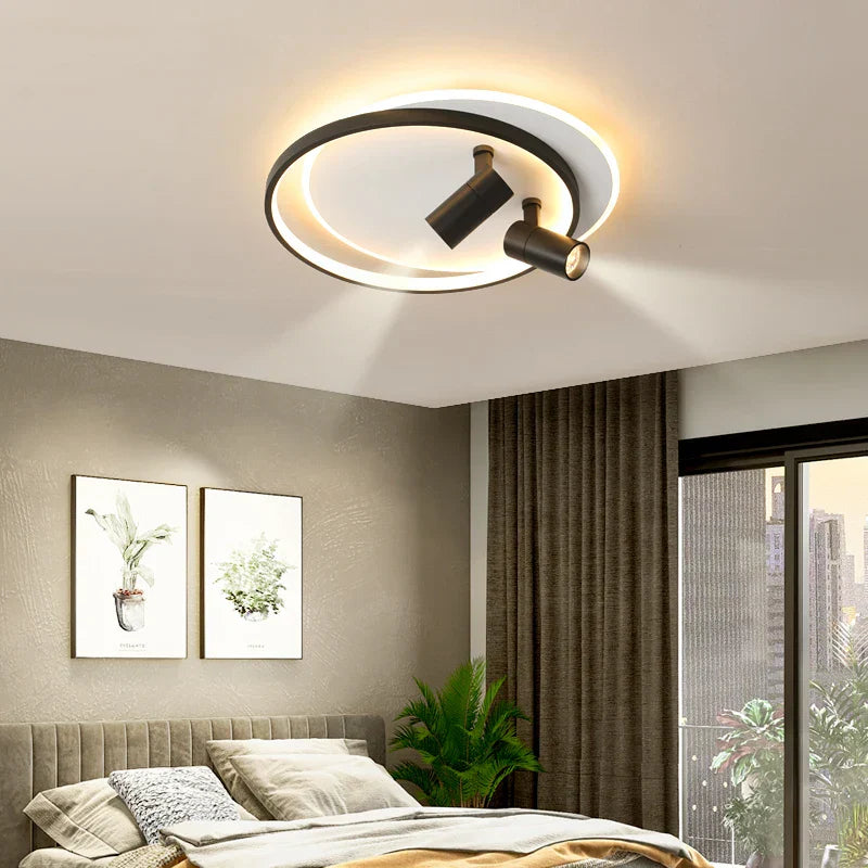 DecorBites™ Dimmable LED Ceiling Lights with Remote Control, Modern Gold/Black Spotlights