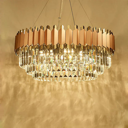 DecorBites™ E14 LED Crystal Stainless Steel Rose Gold Pendant Lights