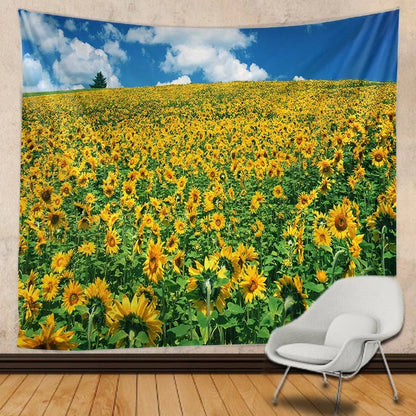 DecorBites™ Datura Hippie Bohemian Tapestry: Plant Home Decor Wall Hanging Yoga Mat Blanket