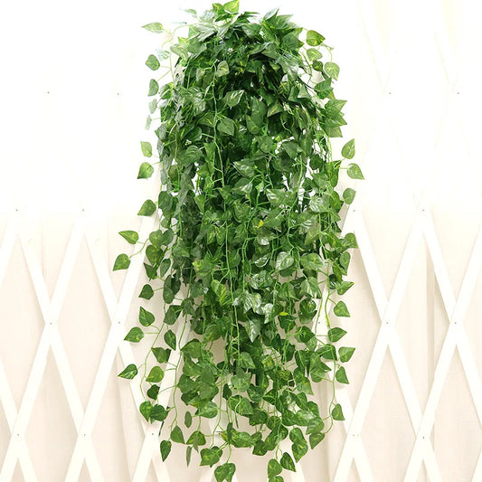 DecorBites™ Ivy Bar: Wholesale Green Flower Hanging Basket for Home Decor