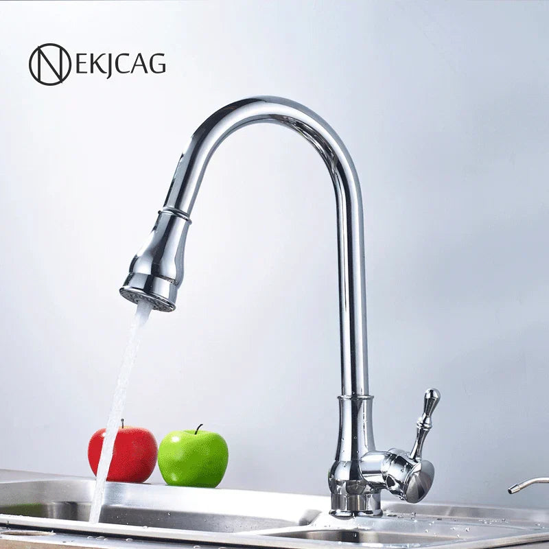DecorBites™ Kitchen Faucet: Oil Rubbed Bronze Finish, 360° Rotating Hot Cold Mixer Tap