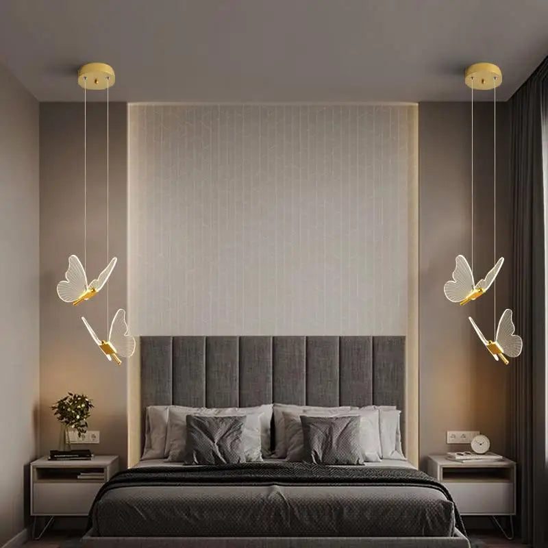 DecorBites™ Butterfly LED Hanging Lamp: Modern Luxury Pendant Light for Bedroom, Living Room & Restaurant