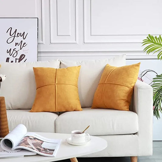 Funda de cojín DecorBites™ con diseño de cruz en imitación de ante para coche, sofá cama y decoración del hogar