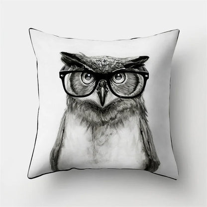 DecorBites™ Cute Owl Cushion Pillow Cover for Home Sofa Bedroom Decor
