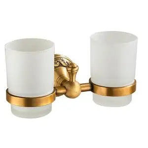 DecorBites™ Brass Bathroom Accessories Set: Robe Hook, Paper Holder, Towel Bar, Soap Basket