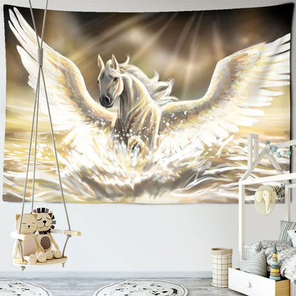 Decobites Pegasus Hippie Wall Tapestry | Flying Horse Wall Hanging for Home Decor