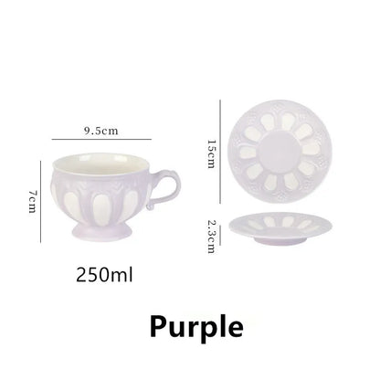 DecorBites™ Elegant Porcelain Tea Set: Teapot, Cups, Saucers, High-Grade Coffee Pot, Perfect for Parties