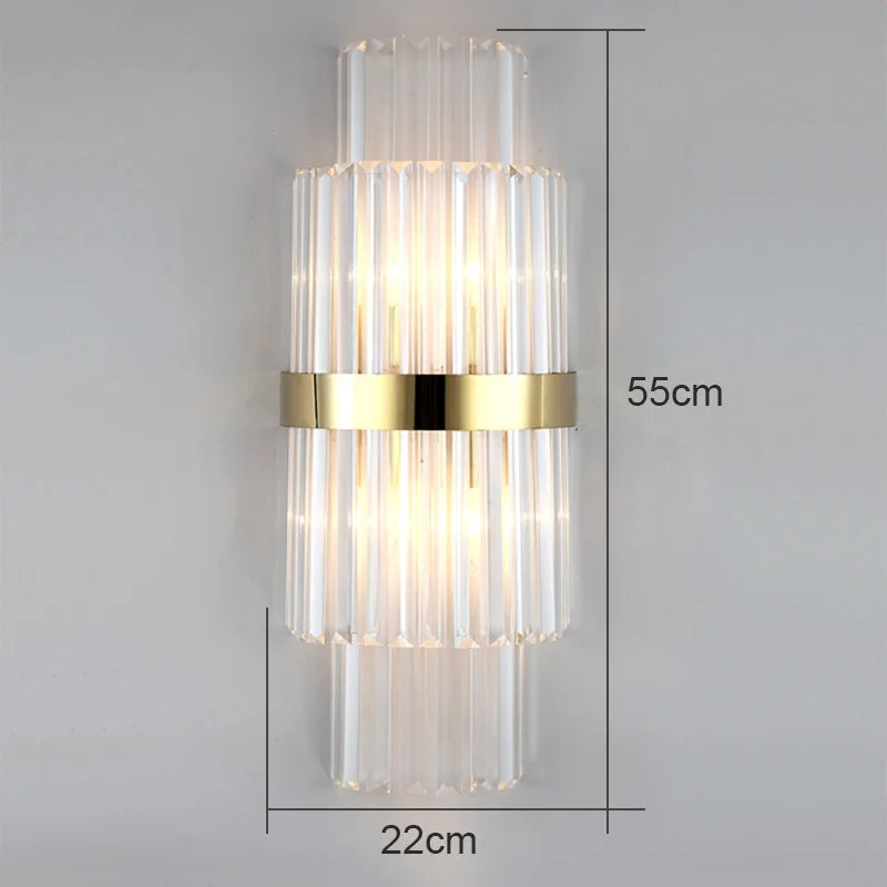 DecorBites™ Crystal Wall Lamp: Elegant Lighting for Living Room, Bedroom, and Staircase