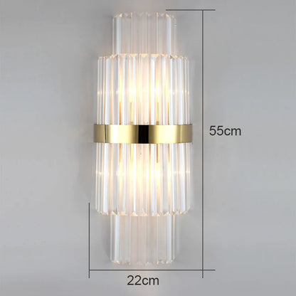 DecorBites™ Crystal Wall Lamp: Elegant Lighting for Living Room, Bedroom, and Staircase