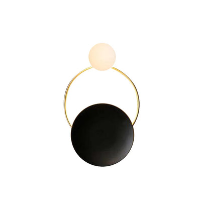 DecorBites™ Golden Ring Wall Sconce: Nordic Bedroom Lighting Fixture for Modern Living Room Decor