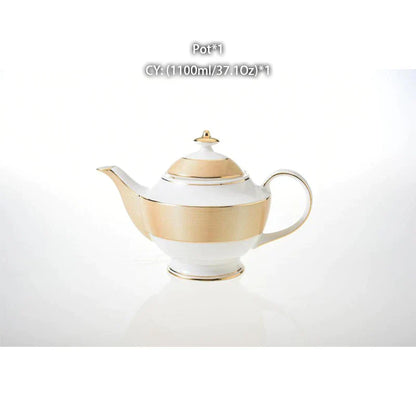 Tetera DecorBites™ de porcelana fina: Elegante cafetera de porcelana europea para amantes del té.