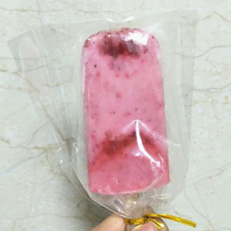 DecorBites™ Ice Cream Bags: Transparent Popsicle Storage for Frozen Treats & Snacks