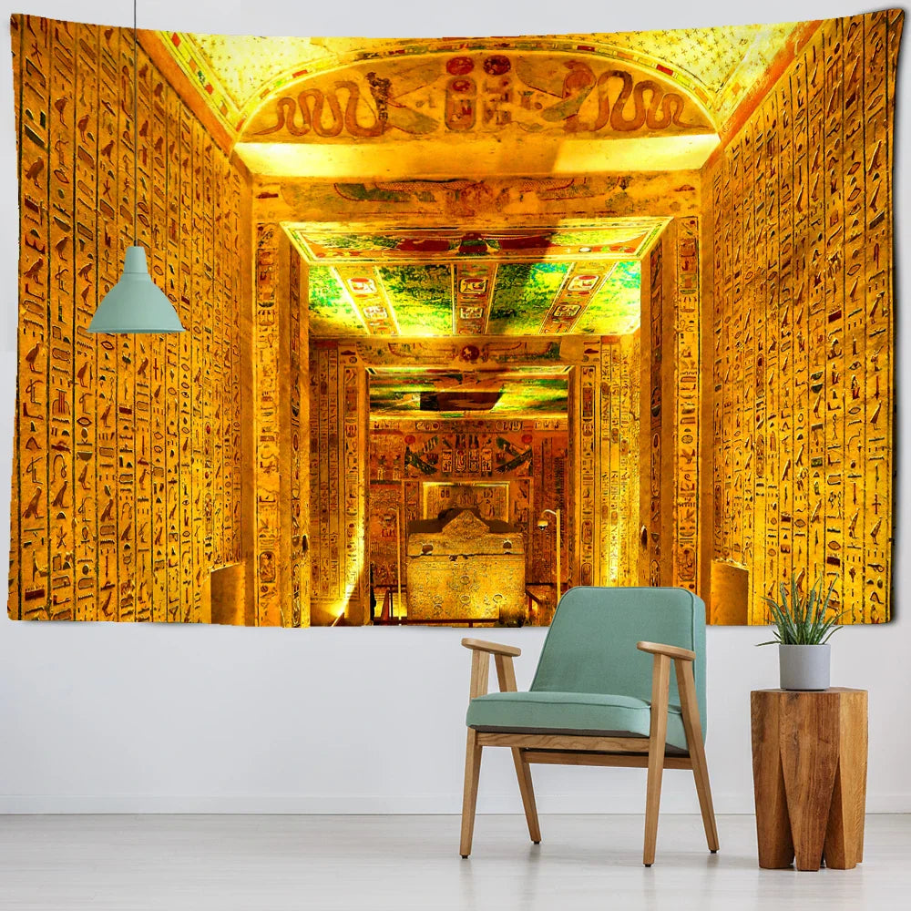 Decobites Egyptian Pharaoh Tapestry Wall Hanging - Boho Hippie Home Decor