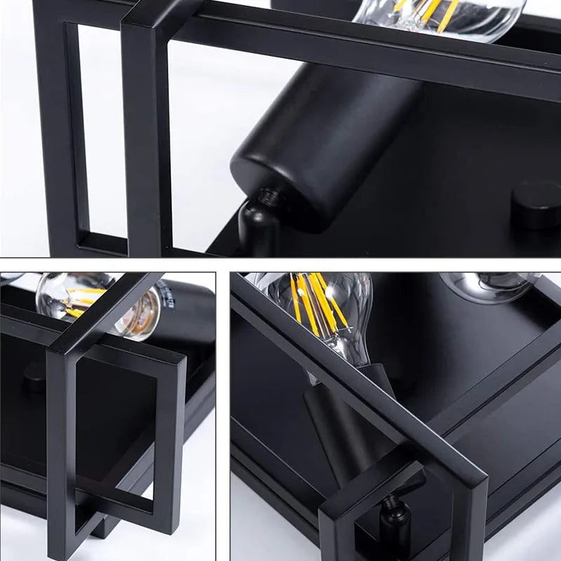 DecorBites™ Black Modern LED Ceiling Chandelier for Living Room Bedroom Study Home