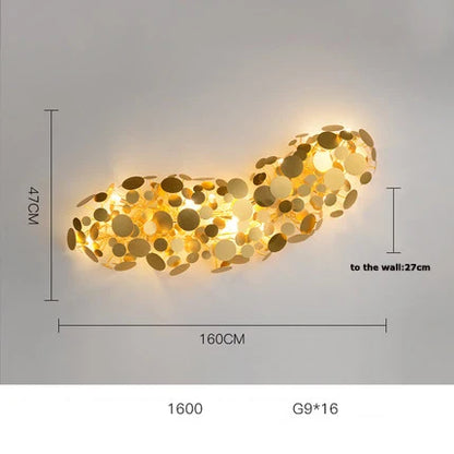 DecorBites™ LED Golden Maple Leaves Wall Sconce for Bedroom and Corridor