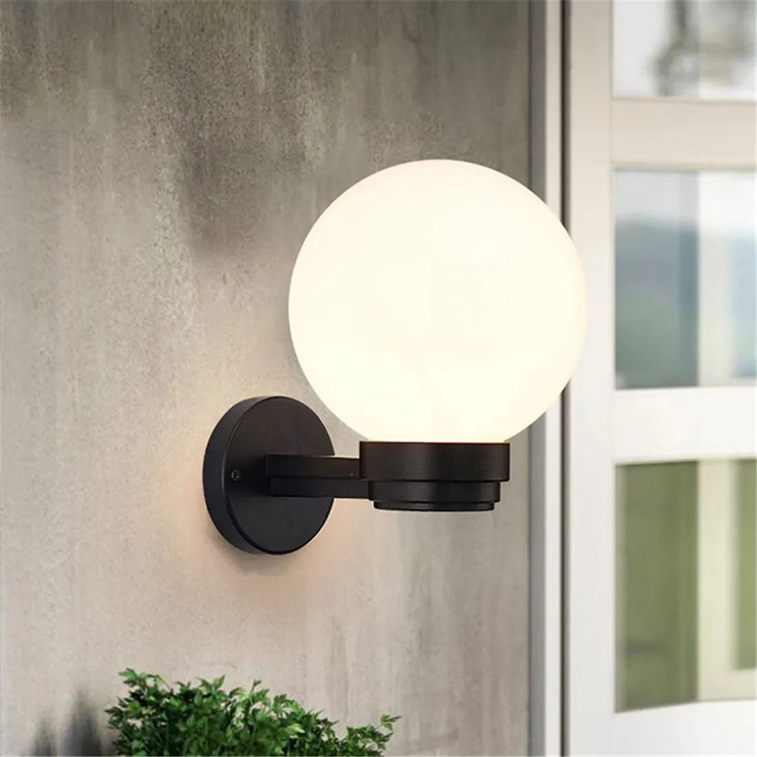 Linterna de pared con pantalla global Decorbites™ para entrada, porche y patio, casquillo de base E27
