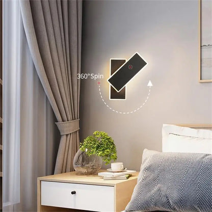 DecorBites™ LED Wall Lamps: Modern Spin Design for Bedroom, Hall, Living Room - 90-260V
