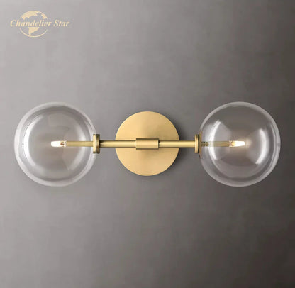 DecorBites™ Clear Glass Globe Linear LED Wall Sconce for Bathroom Corridor Bedroom