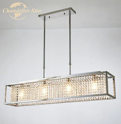 DecorBites™ Crystal Rectangle Luxury Chandelier for Elegant Home Décor