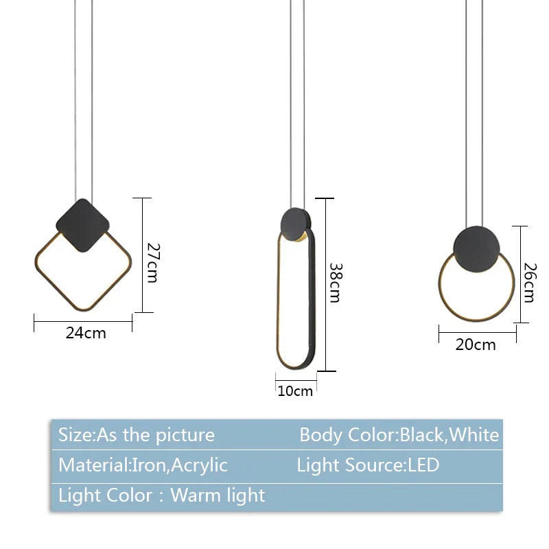Lámpara colgante de aluminio LED Decorbites™ para cocina, restaurante, bar, sala de estar, dormitorio