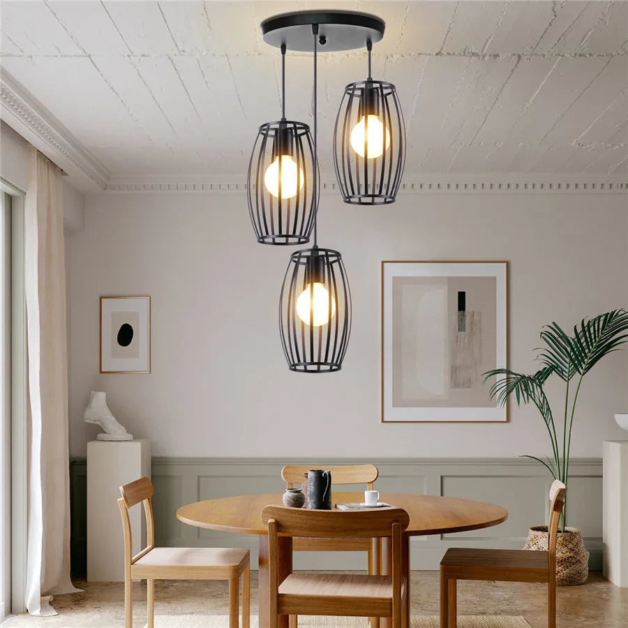 DecorBites™ Iron 3-Light Chandelier Pendant for Living Room Kitchen Restaurant