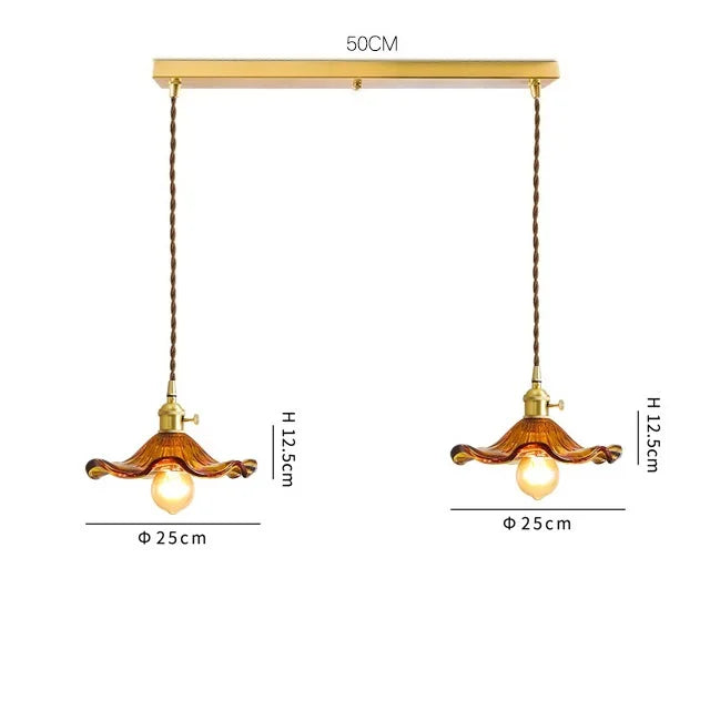 DecorBites™ Green Glass Hanging Light: Modern LED Pendant Lamp for Living and Dining Room