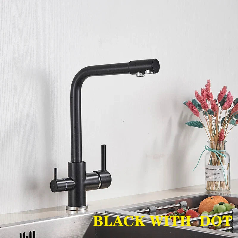 Decorbites™ Zweifachauslauf Chrom Küchenarmatur Wasserfilter Mischbatterie