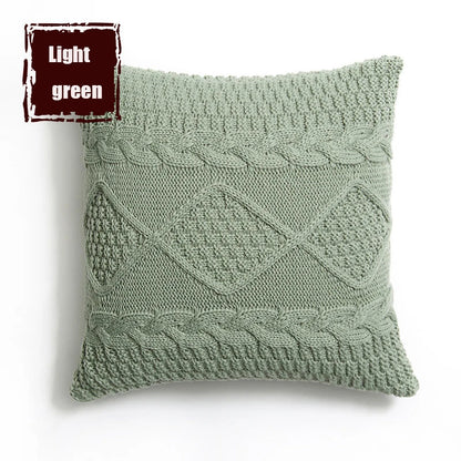 DecorBites™ Knitted Rhombus Pillowcase: Super Soft Throw Pillow Cover for Home Decor