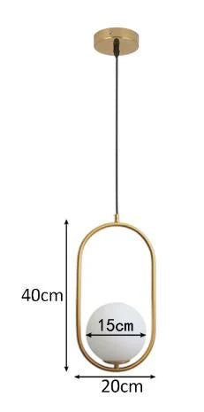 DecorBites™ Glass Ball Pendant Lights for Kitchen Dining Bedroom Decor