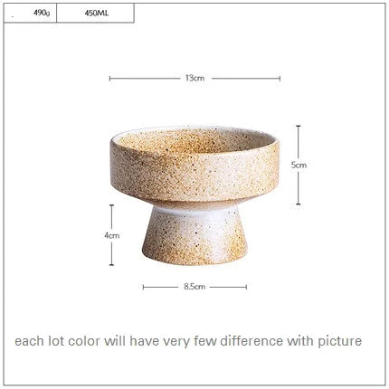 DecorBites™ Handmade Retro Floral Ceramic Snack Bowl - Eco-Friendly Porcelain Bowl