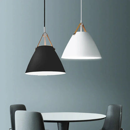 DecorBites™ Leather and Iron Finish Pendant Light Fixture for Kitchen Dinning Living Room