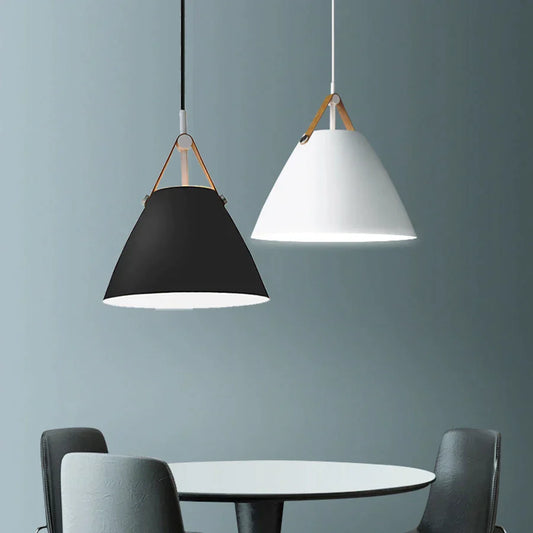 DecorBites™ Leather and Iron Finish Pendant Light Fixture for Kitchen Dinning Living Room