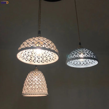 DecorBites™ Ceramic LED Pendant Lights: Japanese Style, Copper Nordic Modern Design