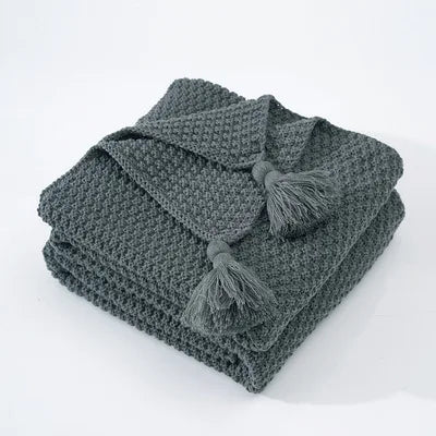 Woolen Ball Knit Blanket