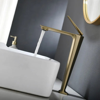 Grifo de lavabo DecorBites™ en oro cepillado - Grifo de agua fría/caliente - Mezclador de montaje sobre encimera