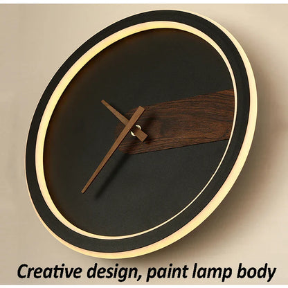 ديكوربايتس™ مصباح حائطي على شكل ساعة من الألومنيوم - مصباح جداري LED عصري للمنزل والفندق والممر