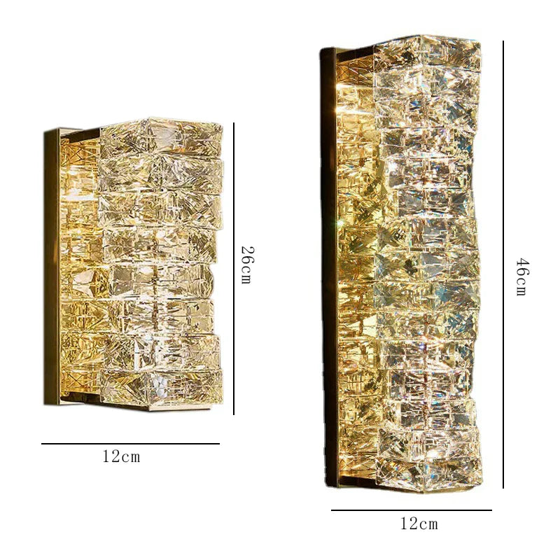 Aplique de pared de cristal DecorBites™ para una decoración moderna y lujosa del hogar