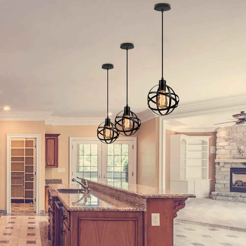 DecorBites™ Industrial Pendant Lights - Modern Kitchen Island Lamp, Cafe Hanging Light