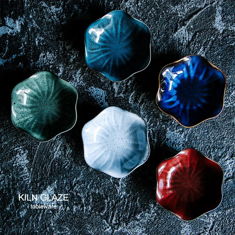 DecorBites™ Ceramic Japanese Style Small Dipping Plate Bowls - Set of 1