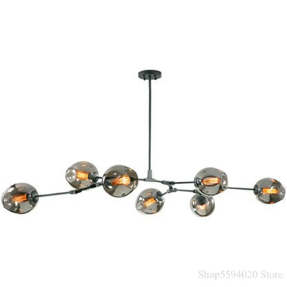 DecorBites™ LED Ball Chandelier: Modern Glass Kitchen Pendant Light Fixture