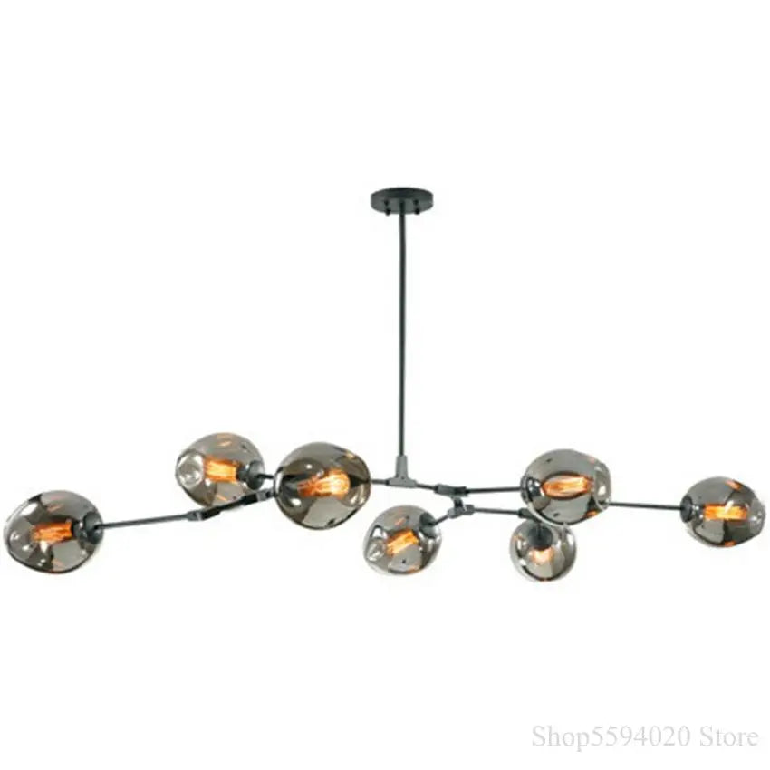 Modern Glass Sphere Chandelier