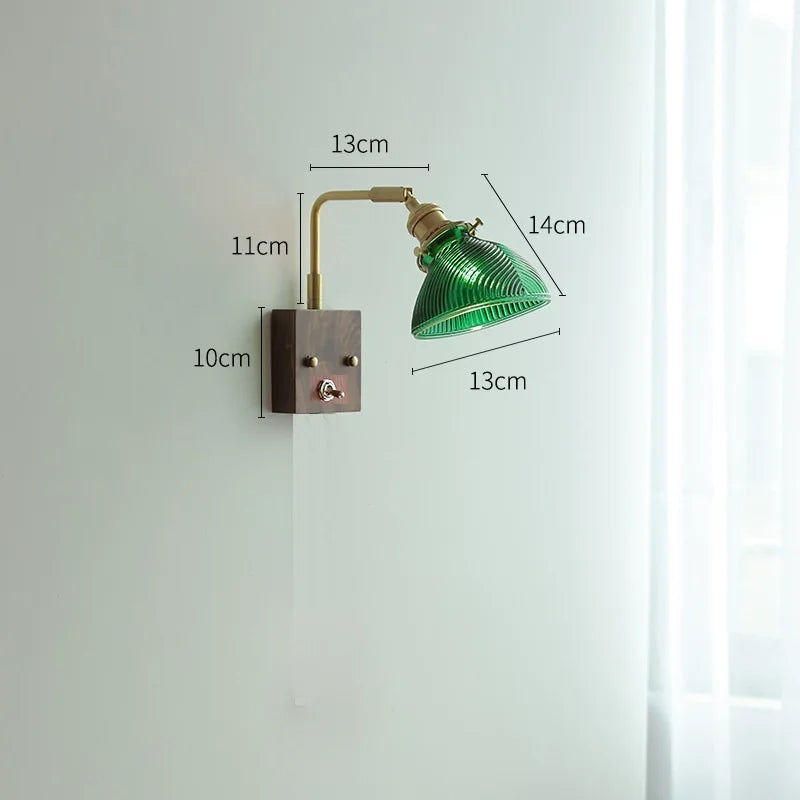 DecorBites™ Clear Glass LED Wall Lights with Pull Chain Switch, Rotate Modern Nordic Wall Lamp
