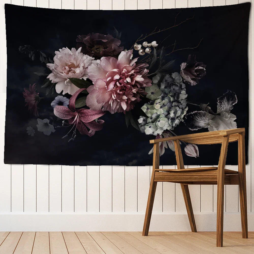 Decobites Psychedelic Flower Tapestry Wall Hanging for Boho Style Home Decor