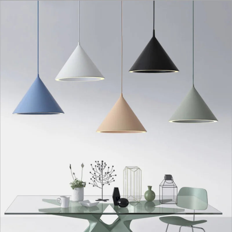 DecorBites™ Annular Cone Pendant Lamp: Minimalist Nordic Design for Living Room, Restaurant, Bar