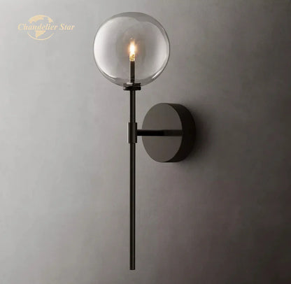 DecorBites™ LED Glass Globe Wall Sconce Modern Indoor Light Fixture Decoration Bedroom Living Room