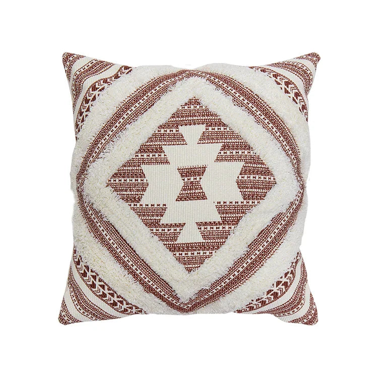 DecorBites™ Boho Style Cotton Woven Cushion Cover in Coffee Black, 45x45cm/30x50cm